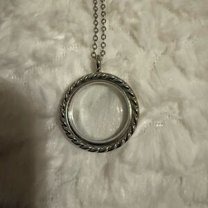 Effy Silver-tone floating Locket Pendant Necklace